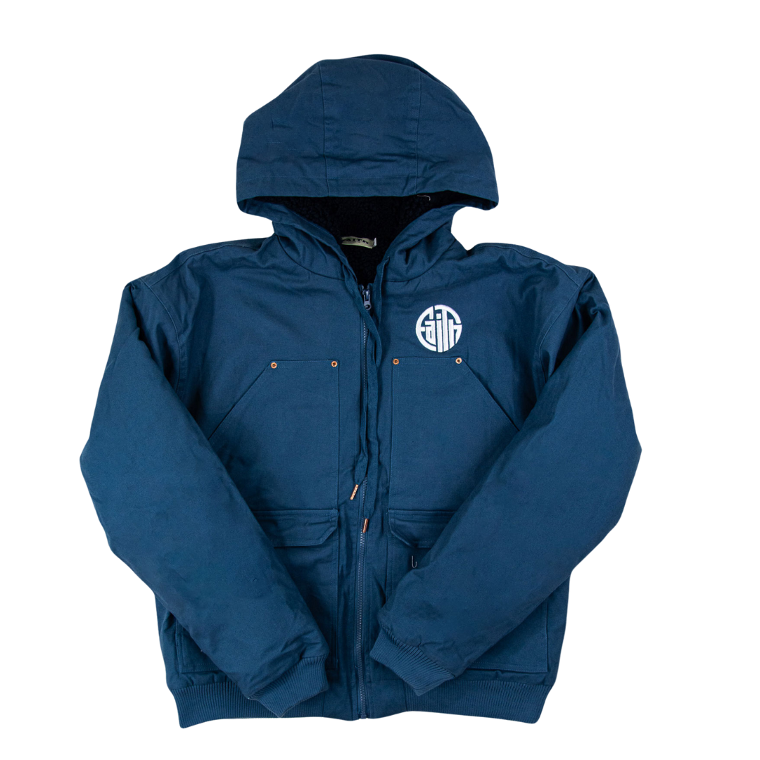 Circle Faith Plush Jacket - Blue