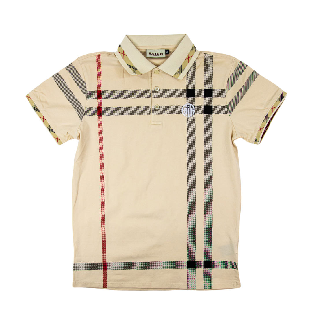 Circle Faith Striped Short Sleeve 3 Button