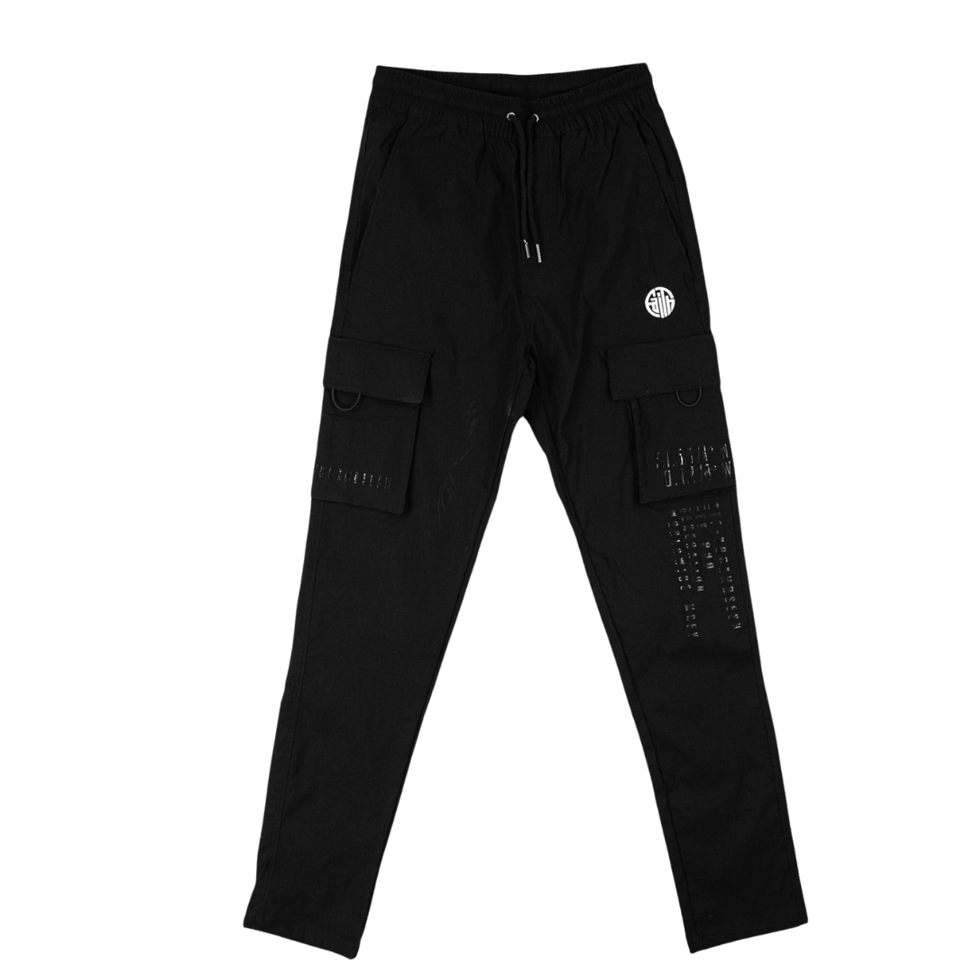 Circle Faith Cargo Joggers - Black