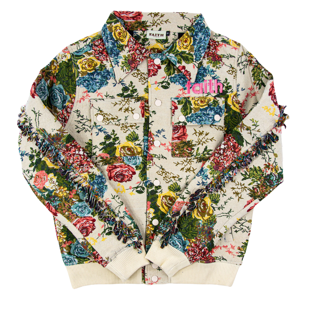 Faith Floral Jean Jacket