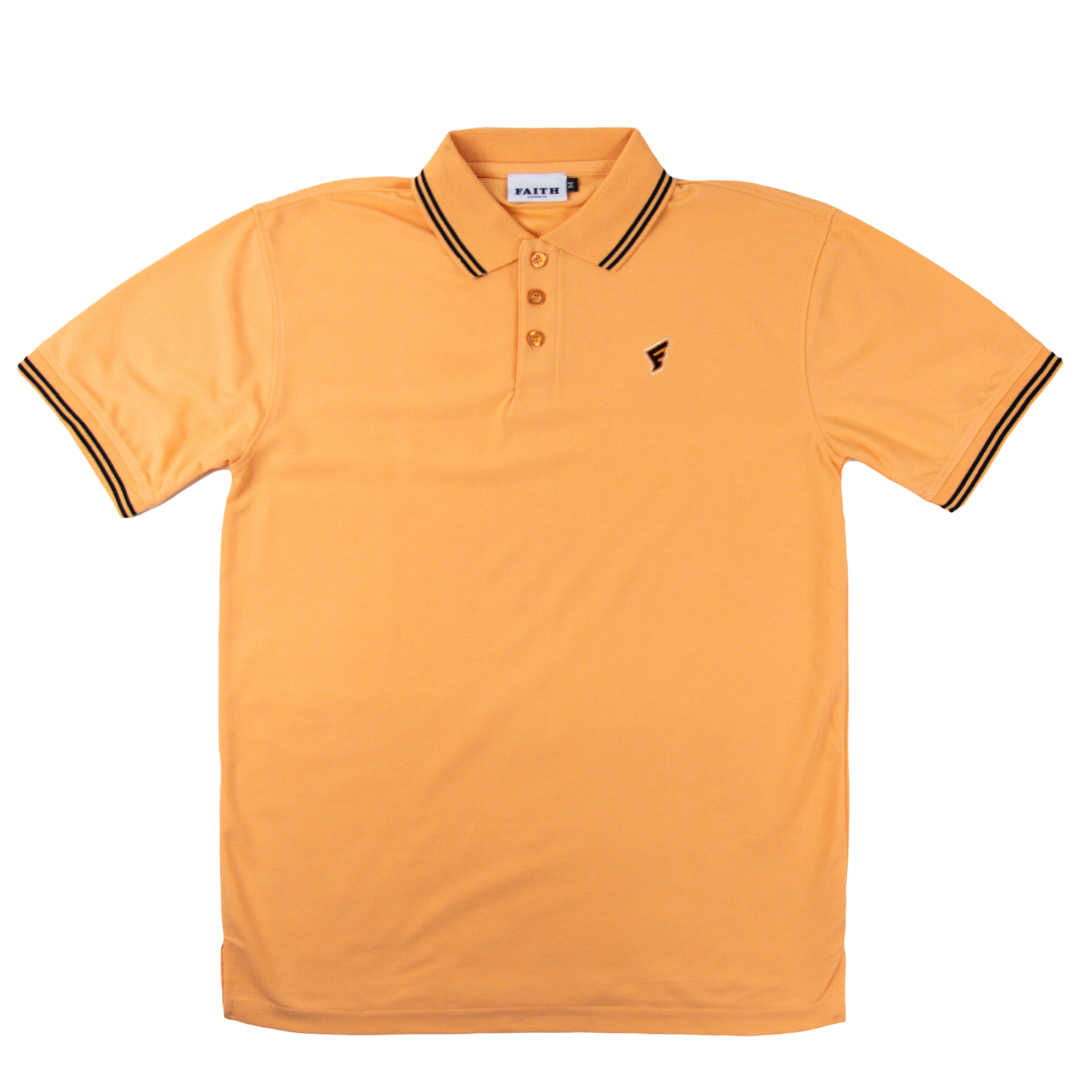 Orange Faith Golf Polo T-Shirt