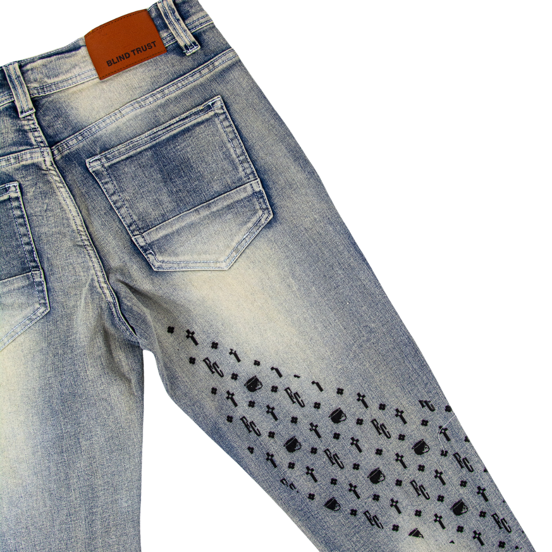 The Good Book Jeans - Med Wash