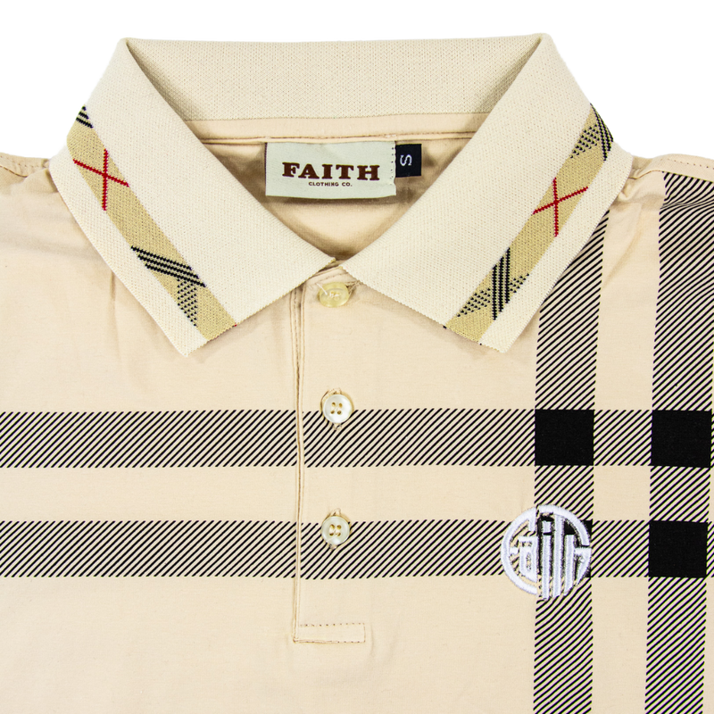 Circle Faith Striped Short Sleeve 3 Button
