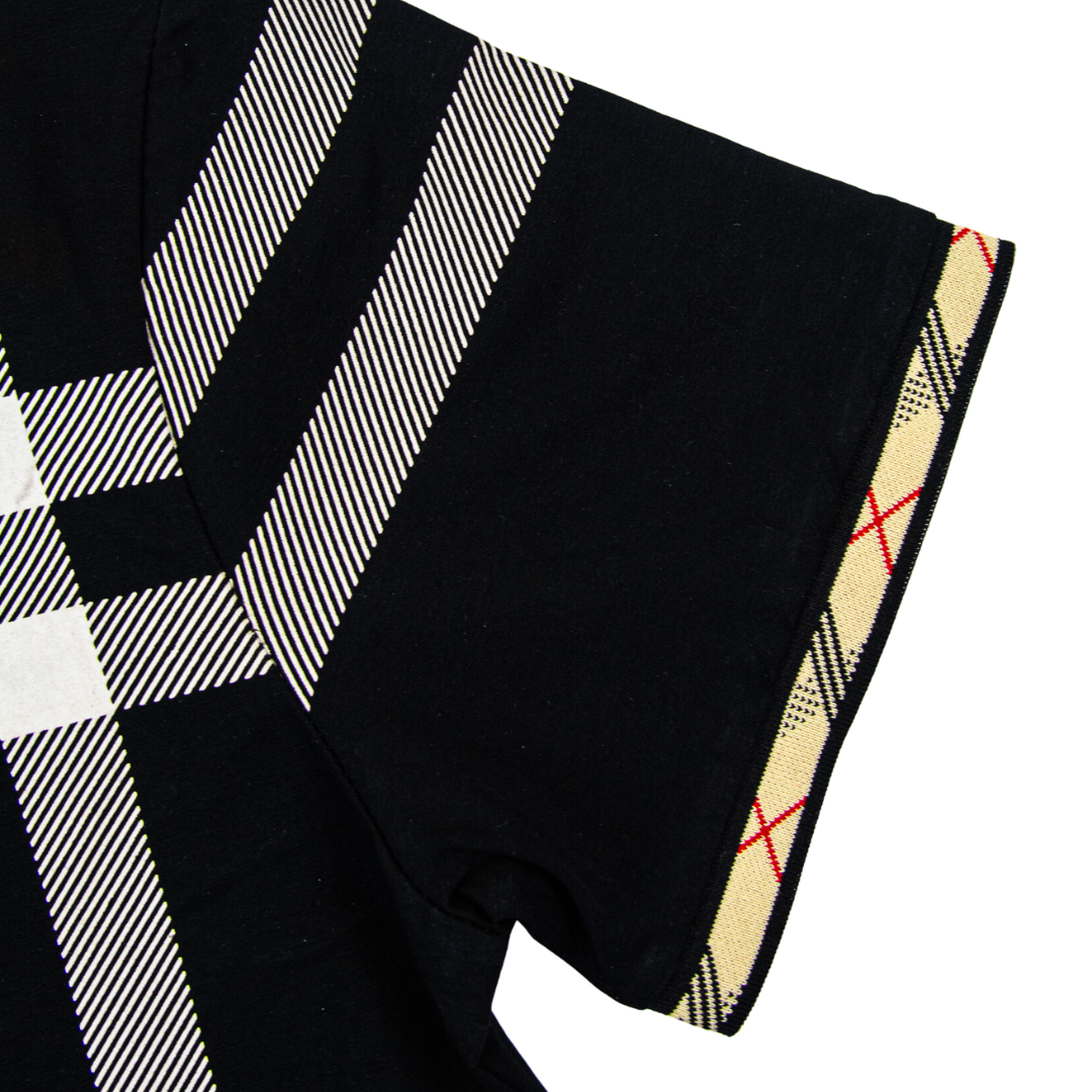 Circle Faith Polo -Black/White Stripes