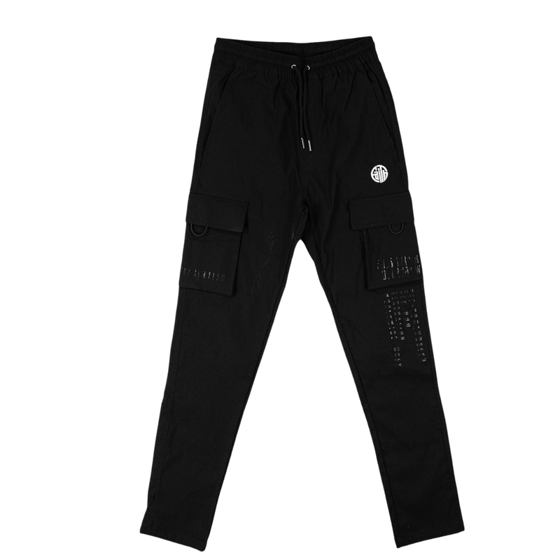 Circle Faith Cargo Joggers - Black