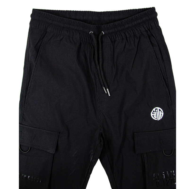 Circle Faith Cargo Joggers - Black