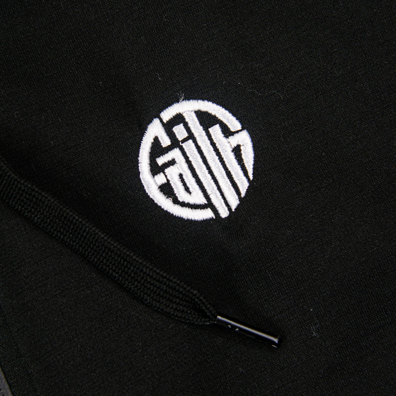Circle Faith Zip Hoodie - Black