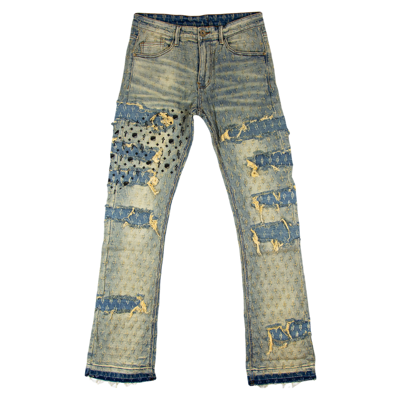 The Good Book Ripped Jeans - Med Wash