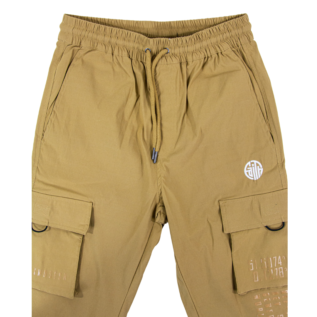 Circle Faith Cargo Joggers - Khaki