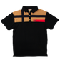 Tan & Black Stripe Faith Golf Polo