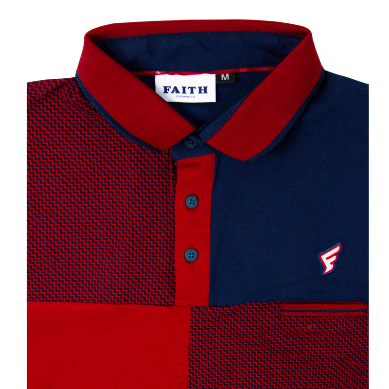 Faith Chevron Golf Polo
