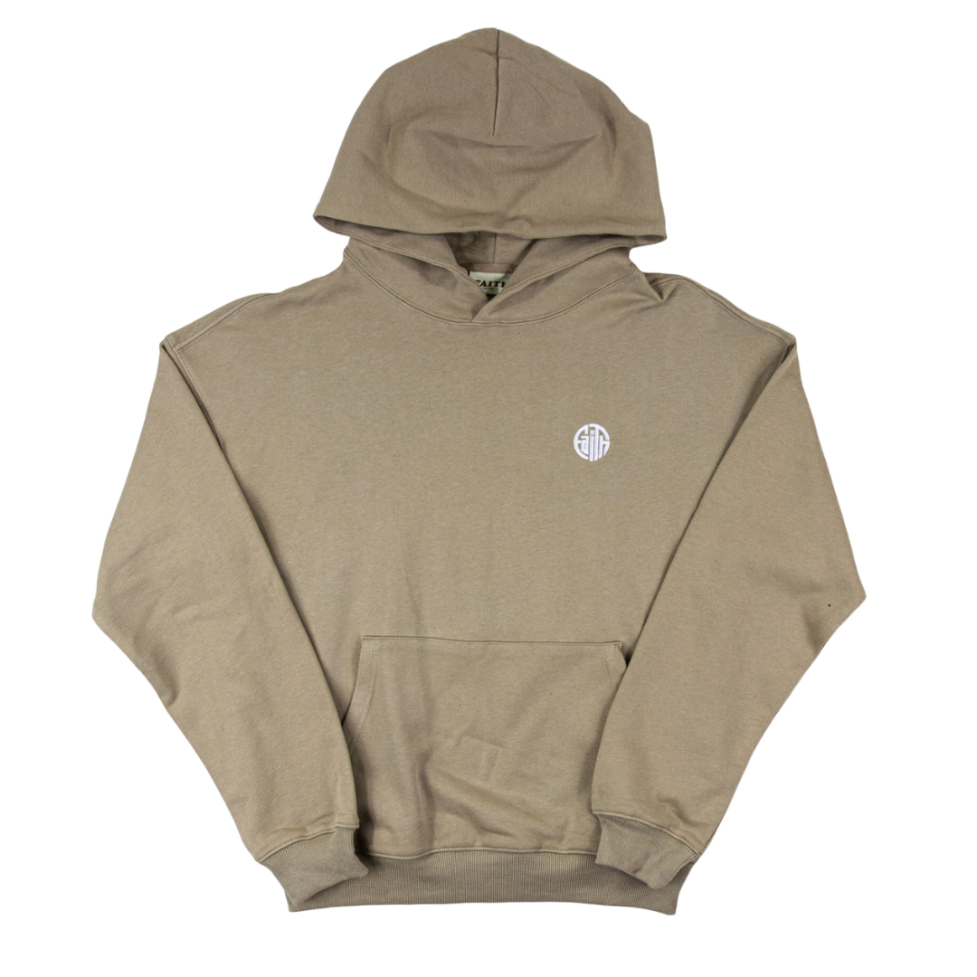 Circle Faith Hoodie - Tan