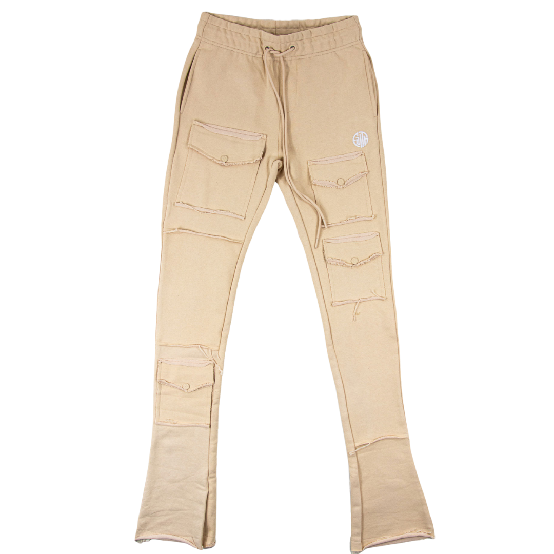 Flair Leg Circle Faith Pants - Khaki
