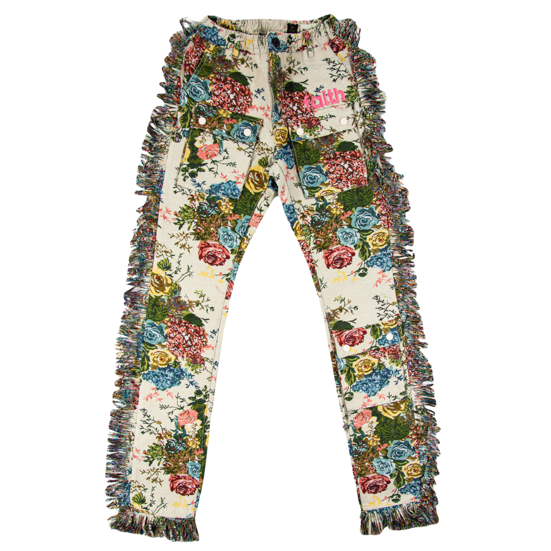 Faith Floral Fringe Jeans