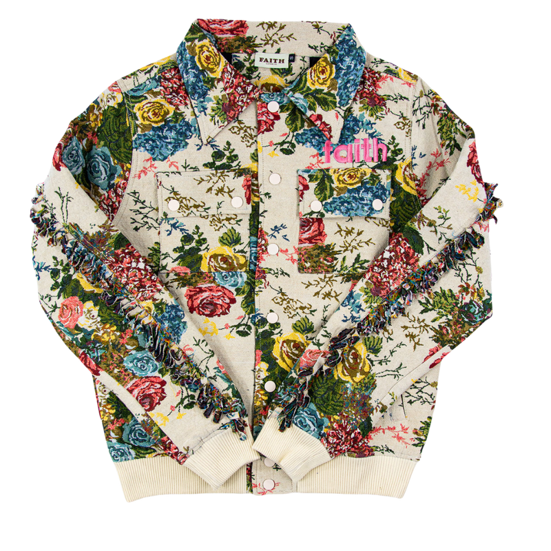 Faith Floral Jean Jacket