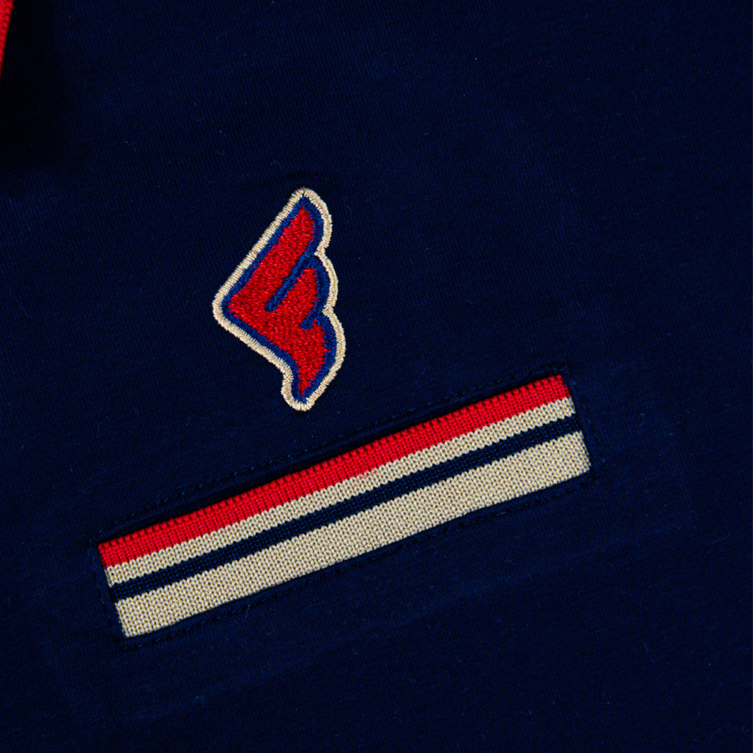 Navy & Red Faith Golf Polo