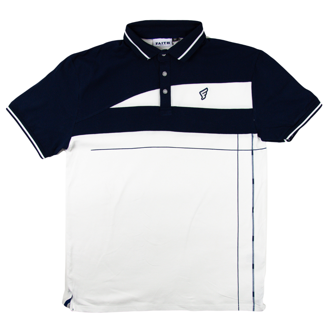 Faith Stripe Golf Polo