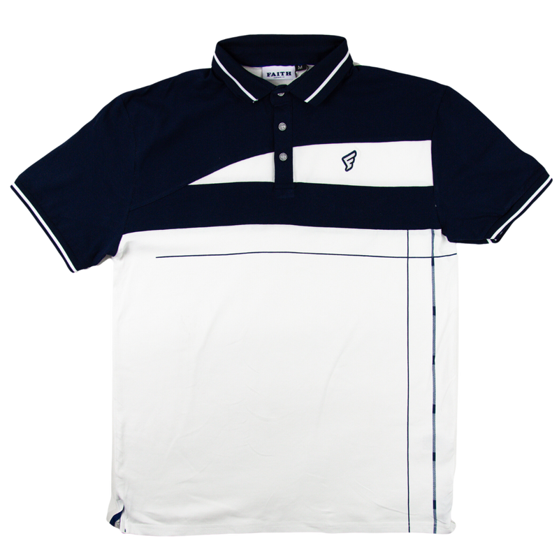 Faith Stripe Golf Polo