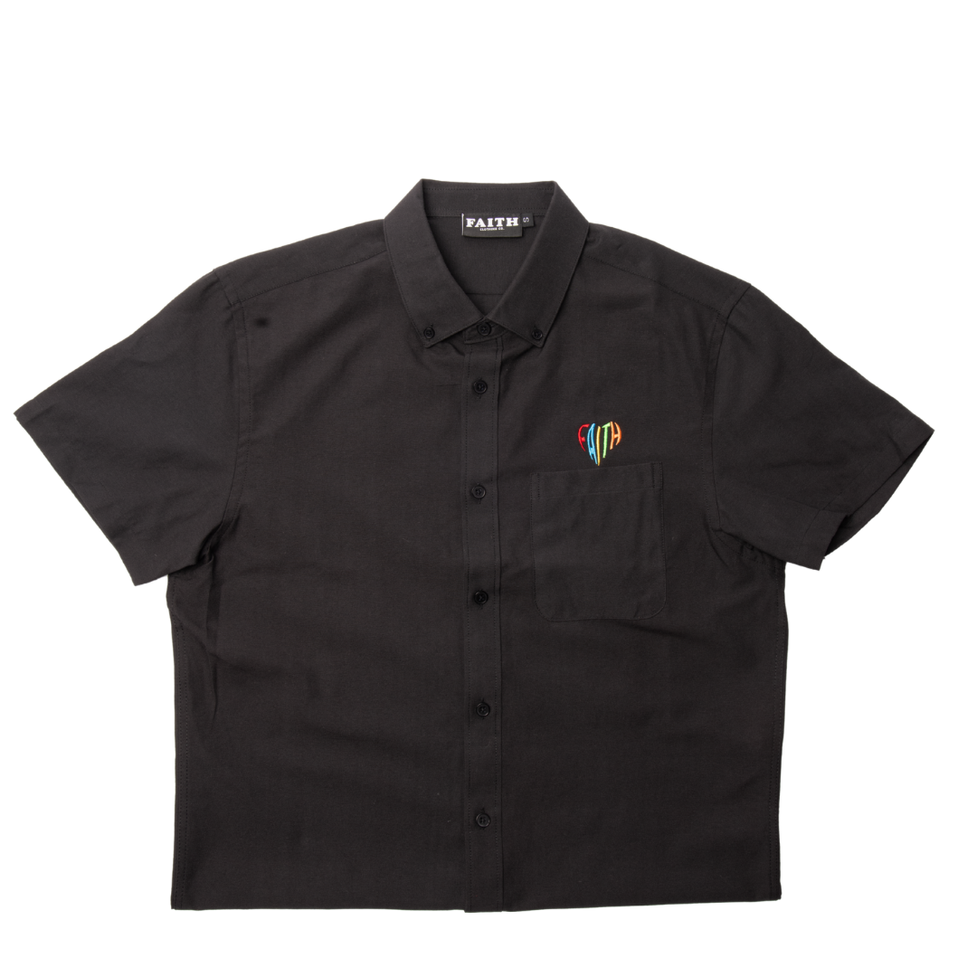 Faith Heart Classic Short Sleeve Button Down
