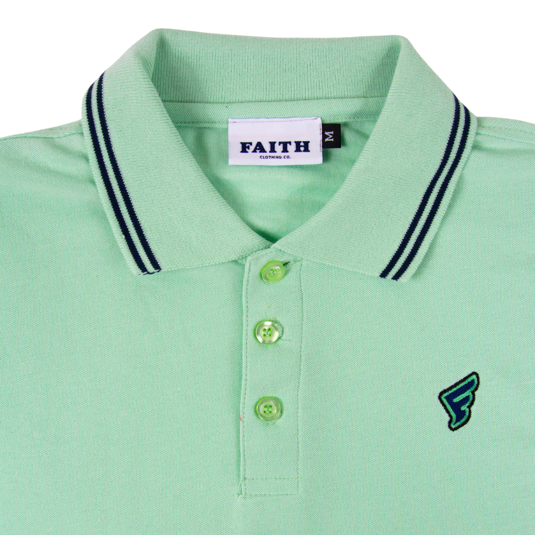 Mint Faith Golf Polo T-Shirt