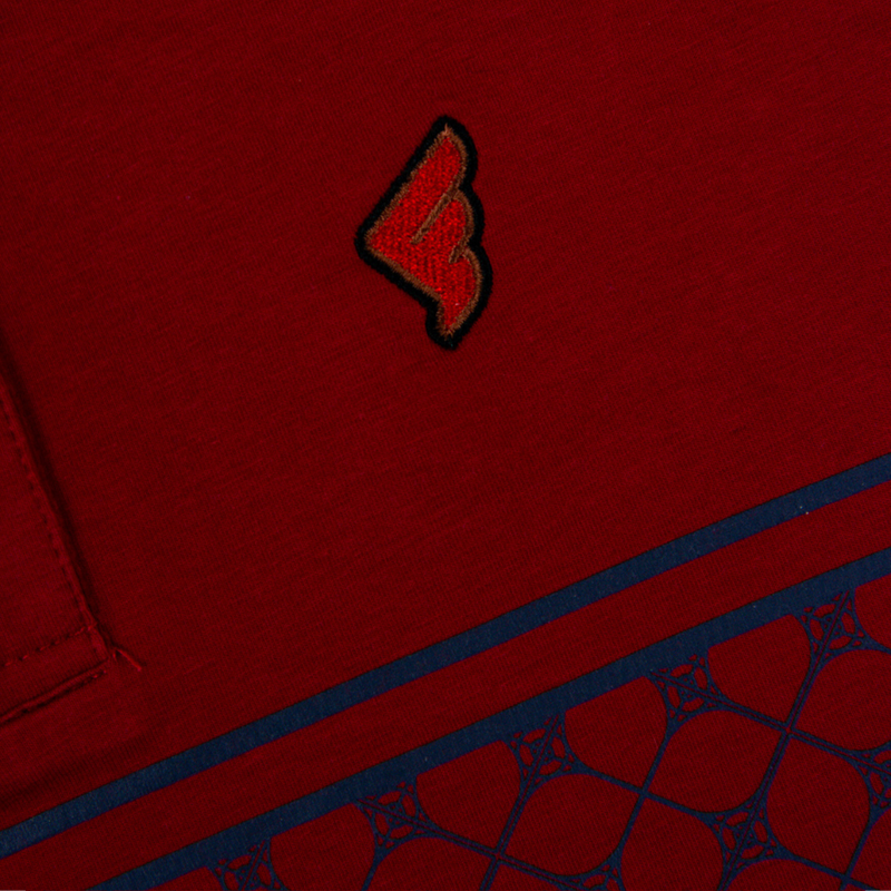 Navy Pattern Faith Golf Polo