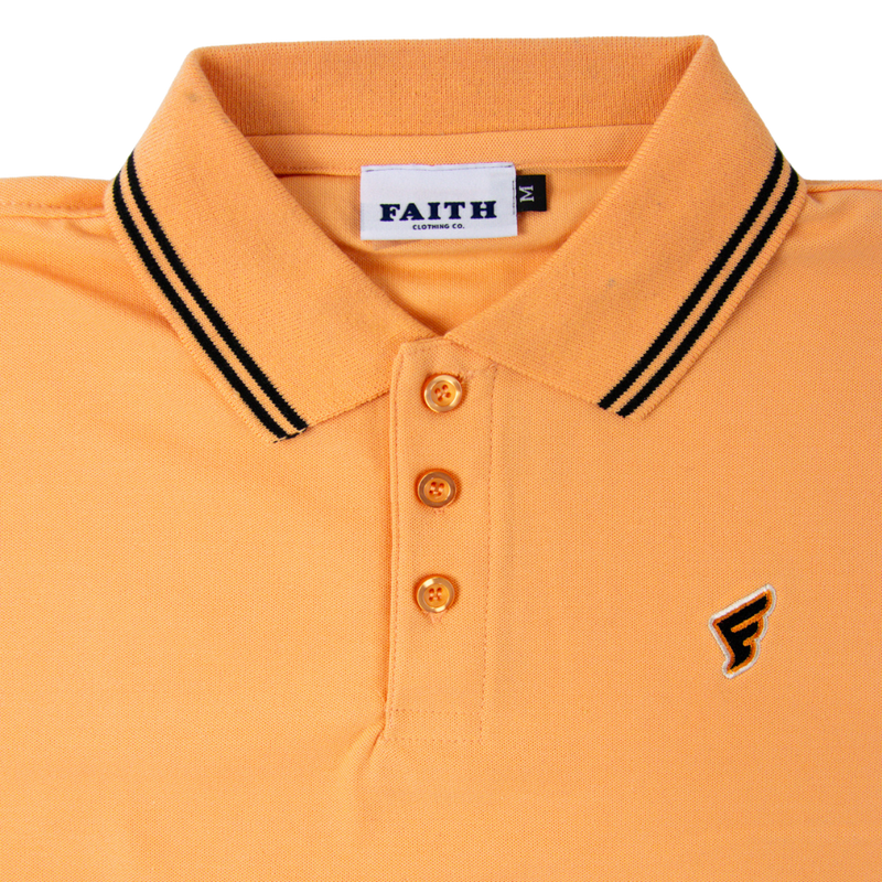 Orange Faith Golf Polo T-Shirt