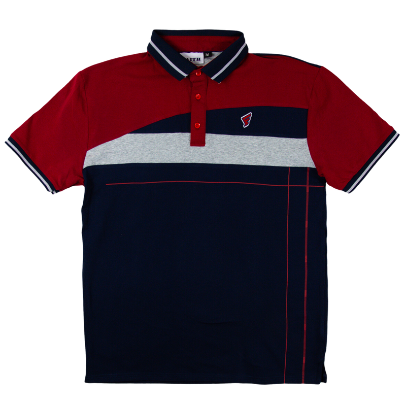 Faith Stripe Golf Polo