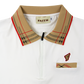White & Tan Faith Golf Polo
